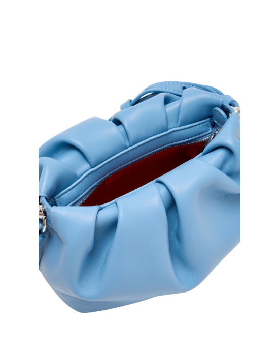 Christian Louboutin Eva Mini Crossbody Bag din piele albastru deschis