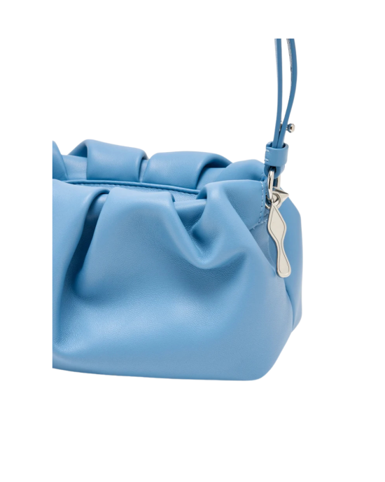 Christian Louboutin Eva Mini Crossbody Bag din piele albastru deschis