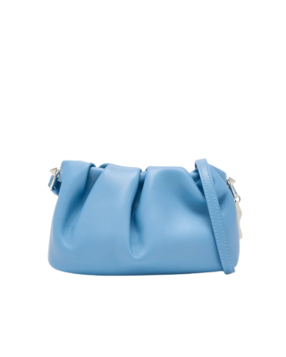 Christian Louboutin Eva Mini Crossbody Bag din piele albastru deschis