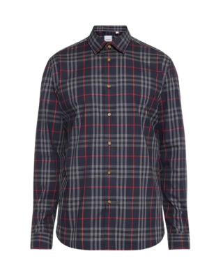 Burberry Cămașă din bumbac Shefford Check Navy/Grey