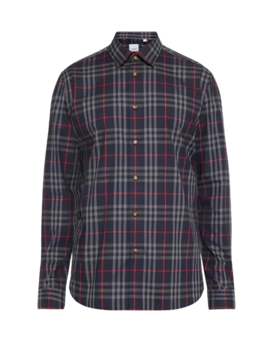 Burberry Cămașă din bumbac Shefford Check Navy/Grey