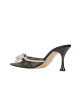 MACH & MACH Double Bow PVC Mules Black Crystal