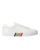 Burberry Rangleton sneakers albi din piele cu detaliu Check