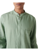Zegna Cămașă din In cu Guler Tunică Sage Green
