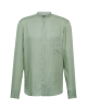 Zegna Cămașă din In cu Guler Tunică Sage Green