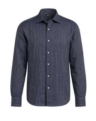 Zegna Cămașă din In Bleumarin