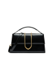 Jacquemus geantă neagră din piele lucioasă cu detaliu metalic auriu