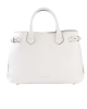 Burberry Medium Banner Tote Bag din piele granulată White / House Check