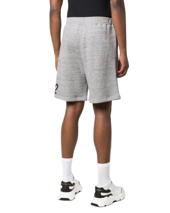 Dsquared2 Pantaloni scurți gri cu logo imprimat