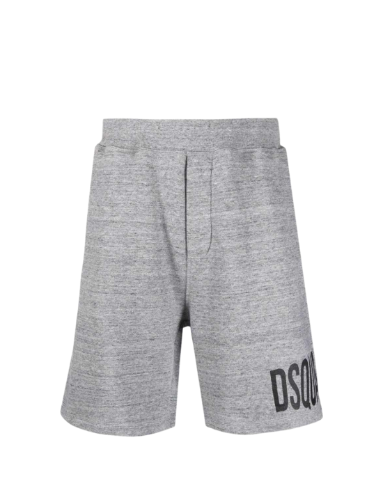 Dsquared2 Pantaloni scurți gri cu logo imprimat