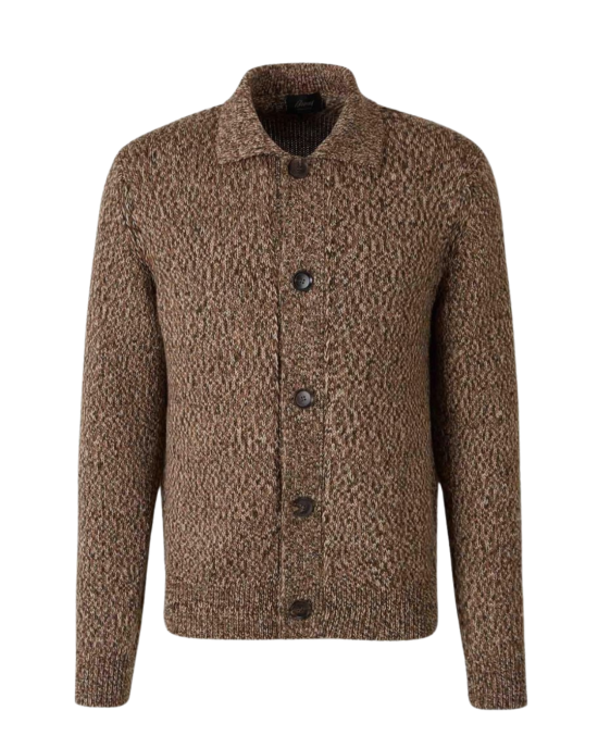 Brioni Cardigan din Lână Maro