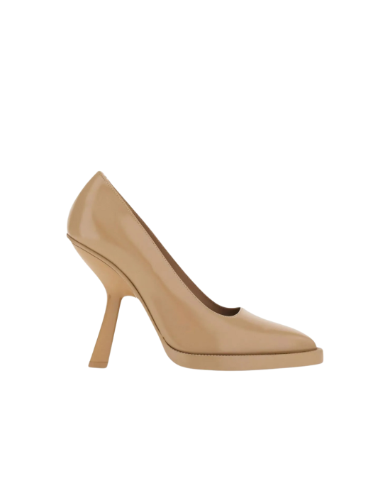 Ferragamo Shaped High-Heel Pumps din piele