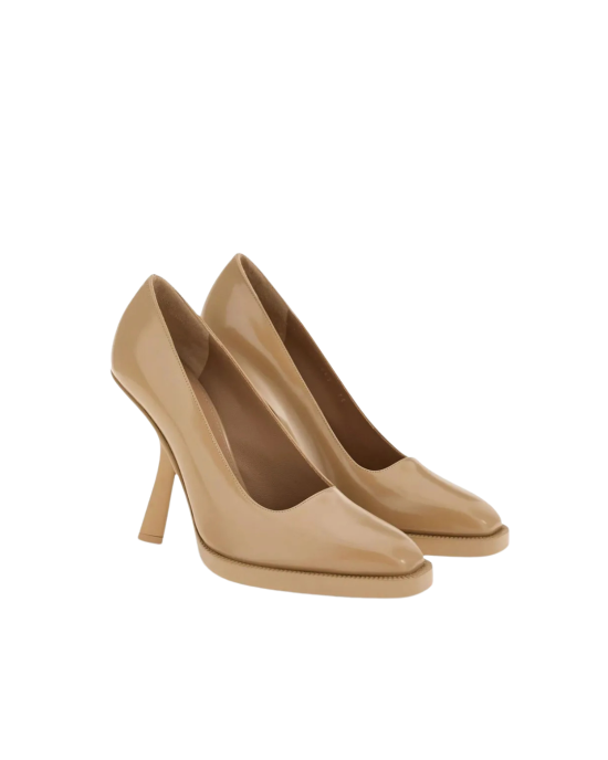 Ferragamo Shaped High-Heel Pumps din piele