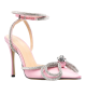 MACH & MACH Crystal Bow Satin Pumps Pink