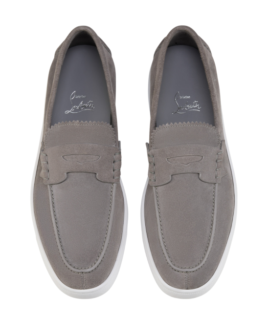 Christian Louboutin Harold I Loafers din Piele Întoarsă Gri