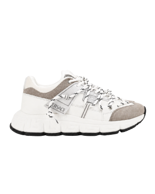 Versace Urban Hike sneakers din piele și suede alb