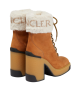 Moncler Ghete din piele întoarsă cu garnitură din blană