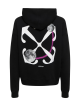 Off-White Double Moon Arrow Skate hanorac negru cu imprimeu