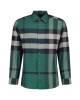 Burberry Cămașă în Carouri Claverdon Verde Închis