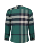 Burberry Cămașă în Carouri Claverdon Verde Închis
