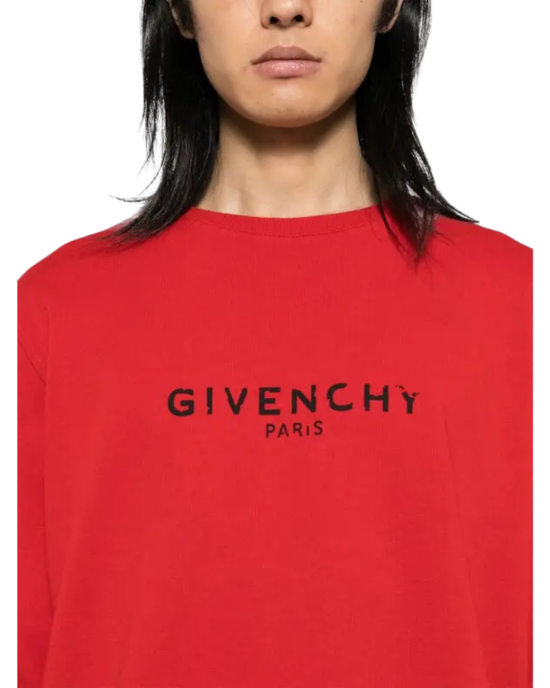 Givenchy Bluză cu guler rotund și logo GIVENCHY Paris aplicat