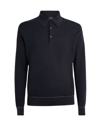 Brioni Long-Sleeve Polo Shirt