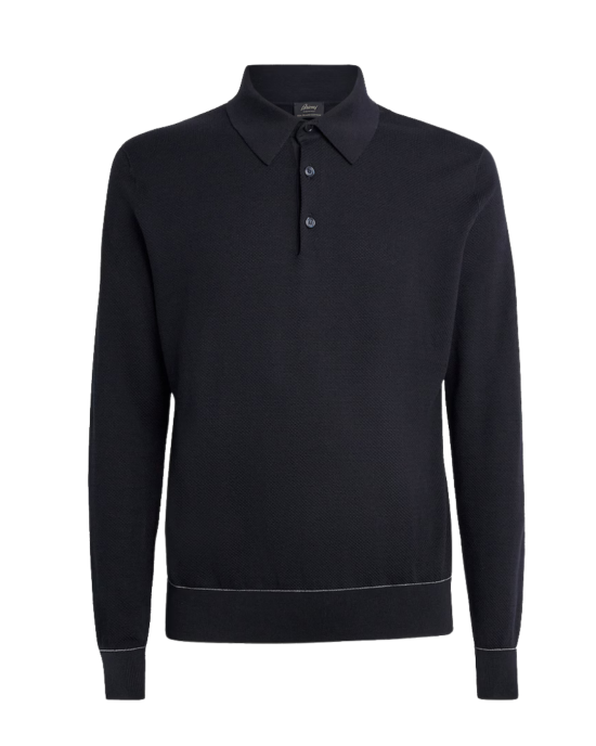 Brioni Long-Sleeve Polo Shirt