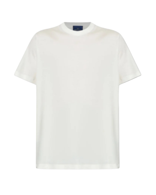 Paul & Shark tricou alb cu guler rotund din bumbac și lyocell