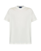 Paul & Shark tricou alb cu guler rotund din bumbac și lyocell