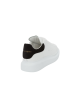 Alexander McQueen Oversized Sneakers din piele albă cu detalii suede negre