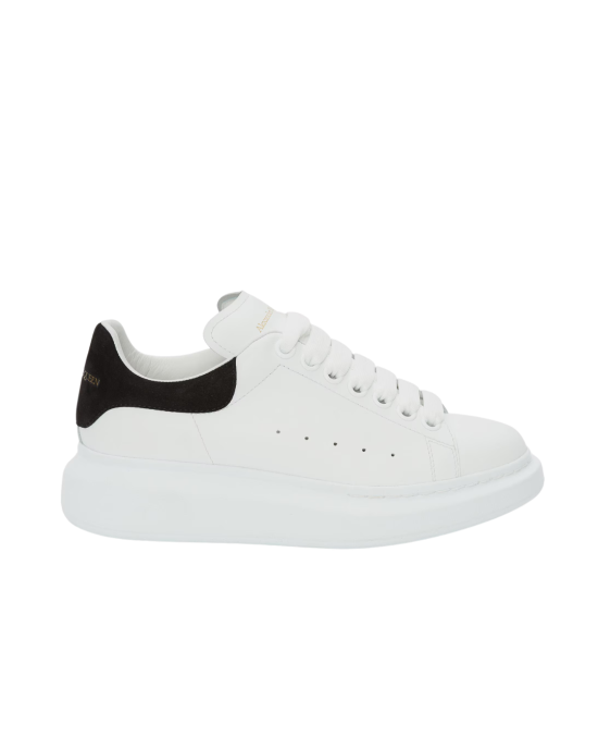 Alexander McQueen Oversized Sneakers din piele albă cu detalii suede negre