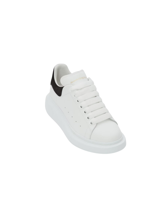 Alexander McQueen Oversized Sneakers din piele albă cu detalii suede negre