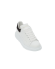 Alexander McQueen Oversized Sneakers din piele albă cu detalii suede negre