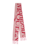 Alexander McQueen Fular cu logo roz 