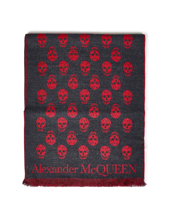 Alexander McQueen Double-Face Skull Scarf