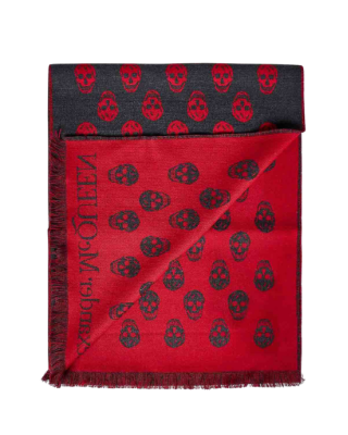 Alexander McQueen Double-Face Skull Scarf