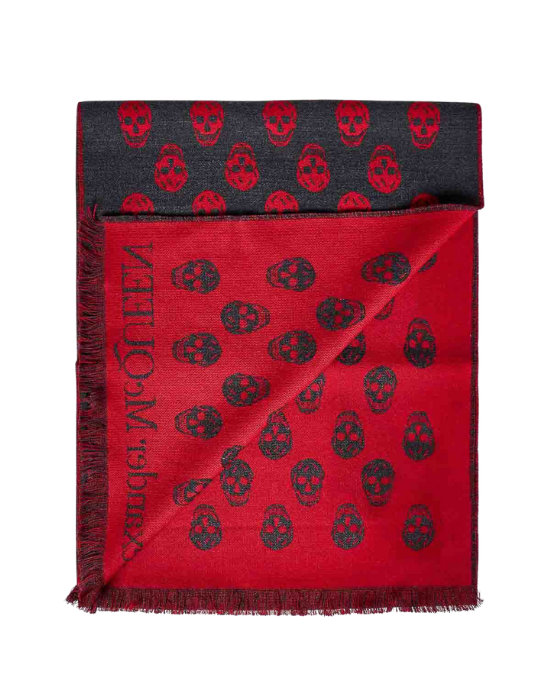 Alexander McQueen Double-Face Skull Scarf