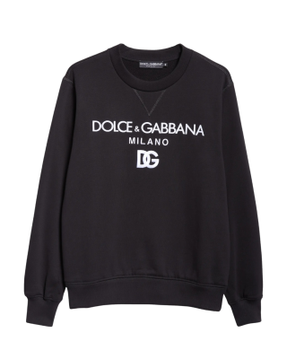 Dolce & Gabbana Hanorac fără glugă cu logo brodat