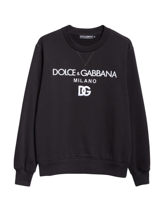 Dolce & Gabbana Hanorac fără glugă cu logo brodat