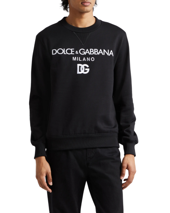 Dolce & Gabbana Hanorac fără glugă cu logo brodat