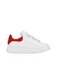 Alexander McQueen Sneakers din piele cu detaliu roșu