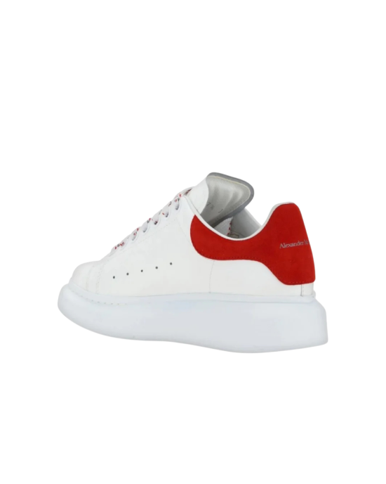 Alexander McQueen Sneakers din piele cu detaliu roșu