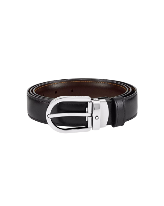 Montblanc Curea Reversibilă din Piele Negru/Maro 