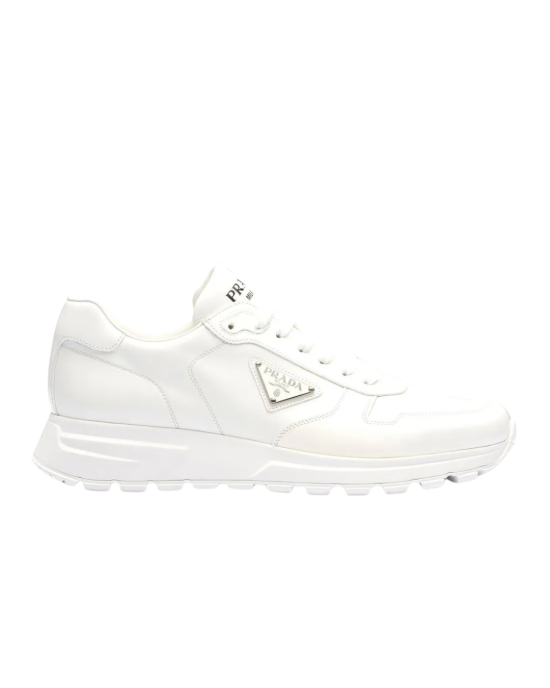 Prada Sneakers din nylon și piele albă