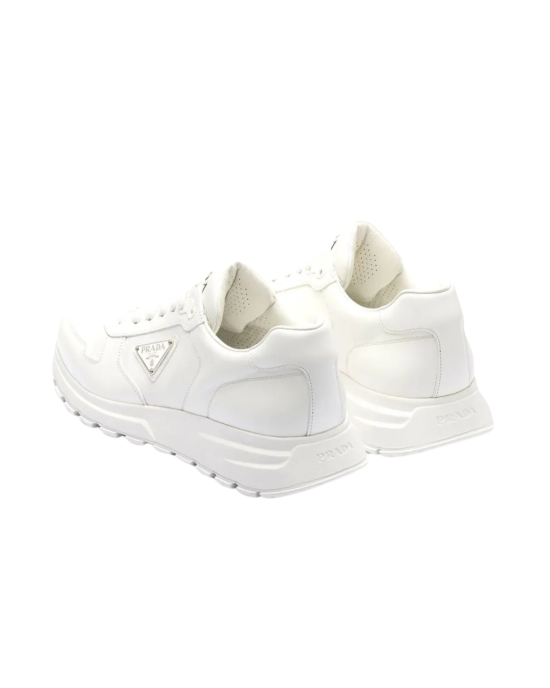 Prada Sneakers din nylon și piele albă