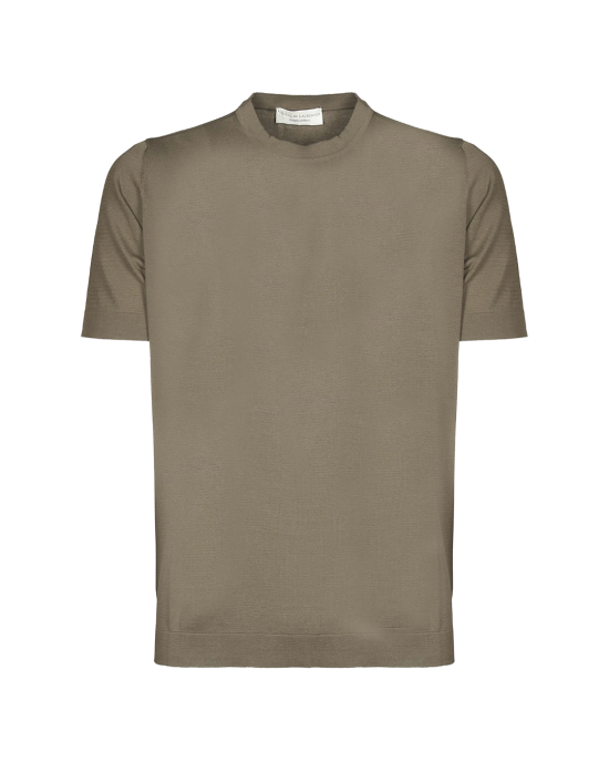 Filippo De Laurentiis Tricou bej din bumbac crepe