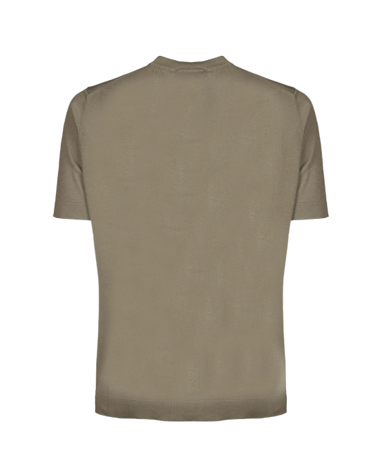 Filippo De Laurentiis Tricou bej din bumbac crepe