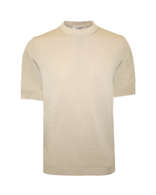 Filippo De Laurentiis Tricou crem din bumbac crepe