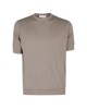 Filippo De Laurentiis Tricou taupe din bumbac crepe