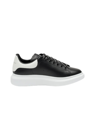 Alexander McQueen Sneakers oversized negri din piele cu detalii albe